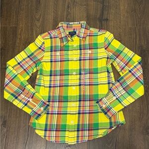 Polo by Ralph Lauren Kids Plaid Shirt in Yellow and Green New Size 16 boys